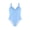 Sea Blue, variant on RELLECIGA Women's Twist Front One Piece Swimsuit Ruched Tummy Control One Piece Bathing Suits Sexy V Neck Criss Cross Monikini Blue Size L