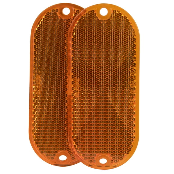 Hopkins Towing Solutions Oblong Stick-on Reflectors 2 Pack, Fits Trucks, Amber, B278SAW