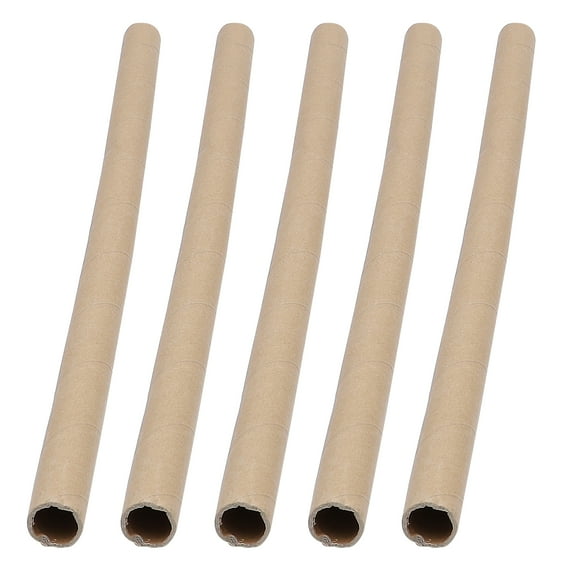PartyKindom 5pcs Round Cardboard Tubes Khaki for Art Projects at School Use