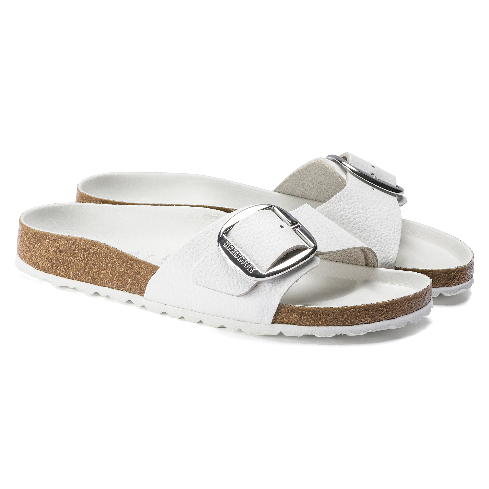Birkenstock Madrid Big Buckle Narrow Unisex Shoes Size 3, Color: White