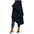 thumbnail image 4 of NominalSnug Hoodies for Women Zip up Long Sleeve Hooded Sweatshirts Irregular Hem Casual Fall Jackets with Pockets, 4 of 8
