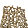 thumbnail image 6 of DecMode 15" Rounded Gold Aluminum Metal Vase with Freeform Open Lattice Work, 6 of 10