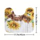 thumbnail image 1 of 1pc/4pcs Sunflower & Cow Pattern Bath Rugs and Shower Curtain Set - Waterproof, Non-Slip, U-Shaped Toilet Mat, Toilet Cover, and Bathroom Accessories - Home Decor, 1 of 5