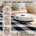 thumbnail image 6 of Design&I 4'x6' Washable Area Rug Striped Farmhouse Plaid Inspired Band Grid Front Minimalist Bold for Dorm Room, Living Apartment, Flatweave Daily Traffic Ready, 6 of 7
