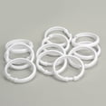 thumbnail image 4 of 24pcs O-shaped Shower Curtain Hooks Large Bath Drape Loop Rustproof Plastic Rings Glide Rings Hangers (White), 4 of 7