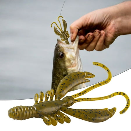 ASKMZ Kgb Swimbaits 5Pcs 7.5cm/3.7g Fishing Lure All Water Area Flexible Seductive Swimming Luminous Mini Shrimp Artificial Lure