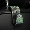 thumbnail image 4 of Bling Car Seat Headrest Hook Front Seat,Auto Hooks Bling Car Hangers,Bling Car Seat Hanger Backseat, for Purse Coats Umbrellas Grocery Bags Handbag (Bule), 4 of 5