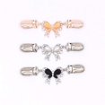 thumbnail image 2 of Cardigan Clip Classic Gorgeous Cute Bow Cardigan Sweater Clip Shawl Collar Clips Rhinestone Decorative Metal Buckle Brooch, 2 of 2