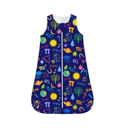 

Qekee Mathematics And Chemistry Print Baby Infant Wearable Blanket Cotton Unisex Swaddle Sack - Newborn Sleep Clothes Baby Sleeping Bag-Medium