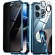 thumbnail image 2 of Nuevo bloqueo de seguridad+protector de cámara] Funda magnética para iPhone 12 Pro Max, [100% sensibilidad de pantalla] [Protector de pantalla anti-mirones] Funda de privacidad de vidrio 9H de doble c, 2 of 5