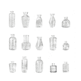 thumbnail image 1 of Juego De 15 Floreros Jarrones De Vidrio Cristal Transparente, 1 of 5