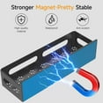 thumbnail image 5 of 2 Pack Magnetic Spice Rack for Refrigerator, Spice Rack Organizer, Moveable Magnetic Shelf Fridge Organizer with 4 Hooks for Kitchen and Oven Organization, Black, 5 of 6