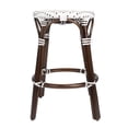 thumbnail image 3 of Butler Tobias Brown & White Rattan Counter Stool, 3 of 5