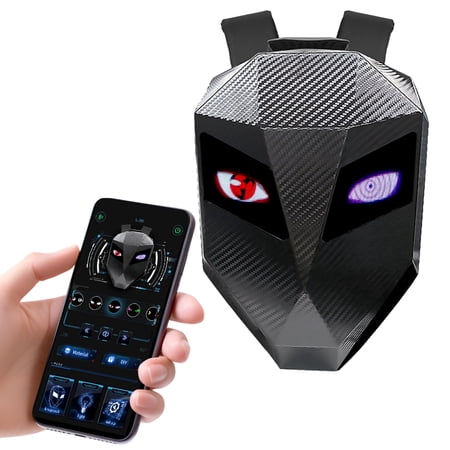 19" LED Backpack, Animated Digital Motorcycle Backpack with Programmable Moving Eyes, DIY Graffiti, Perfect Tech Gear