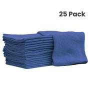 Nabob Wipers Auto-Mechanic Shop Towel Rags, 25 Packs, Blue