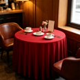 thumbnail image 6 of Round Satin Tablecloth, Party Table Cover, Wedding Dining Decor, Elegant Glossy Drape and Wrinkle Recovery Fabric for Dessert Tables, Wedding Receptions, and Home Dining, 6 of 6