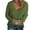 Army Green, variant on Oksale Women's Distressed Hem Sweaters Trendy Frayed Crop Sweater Casual Deep V Neck Cotton Jumpers Cozy Long Sleeve Top Sexy Elegant Fashion Tops Army Green XL