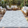 thumbnail image 2 of 3' x 5' Outdoor Rug, Haze Blue Boho Outdoor Washable Rug Large Floor Carpet, Neutral Middle Century Turkish Pattern Non Shedding Area Rug for Outside Patio RV Porch Deck Balcony Camping Living Room, 2 of 9