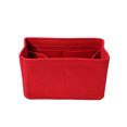 thumbnail image 1 of Felt Insert Make Up Bag Portable Multi-pockets Large Capacity Cosmetic Storage Organizer Inner Accessory for Home Bathroom 22x12x13cm, 1 of 9