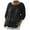 Black, variant on Womens Crew Neck T Shirt Dressy Blouse 3/4 Puff Sleeve Fall Casual Loose Fit Pleated Pullover Basic Tops,Red,XL