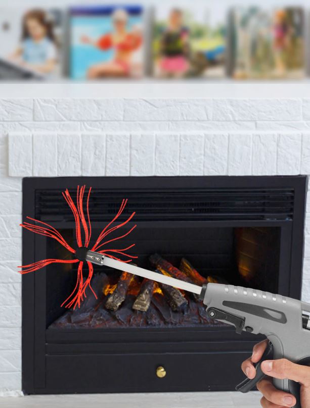 Chimney Cleaner Sweep Kit Nylon Electrical Drill Drive Flexible Rod