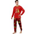 thumbnail image 2 of Festival Family Green Pajamas - Christmas Pajamas with Comfort Crewneck, Family Christmas Pajamas Matching Sets, Soft PJ Sets for Woman, Festival Outfits for Women(Men, L), 2 of 4