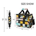 thumbnail image 3 of FORMRS Insulated Cooler Bag 24 Cans Capacity Soft Leakproof Lunch Box with Side Pockets, Yellow Checkered Pattern, 3 of 7