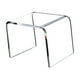 thumbnail image 5 of Mesa auxiliar de acrílico, mesa auxiliar de acrílico para bebidas, alimentos, refrigerios con reposapiés de borde redondo, decoración del hogar para Transparente, 5 of 7