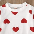 thumbnail image 5 of Musuos Baby Girls Autumn Clothes Set 1-6T Long Sleeve Heart Print O-neck Tops+Solid Color Skirt Kids 2Pcs Valentine's Day Outfits, 5 of 8