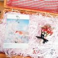 thumbnail image 5 of Caja de regalo de boda con purpurina y rafia de papel para manualidades, 10/20/50/100 g, caja de regalo de seda para Navidad, papel de franela rosa, suministros de decoración, 5 of 5