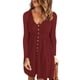 thumbnail image 3 of Vestidos Para Mujer Vestidos de Otoño Casual Otoño Sólido Erógeno Cuello en U Botones Manga Larga Cintura Vestido Odeerbi  ODB132558, 3 of 8