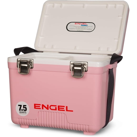 7.5 Qt Leak-Proof Airtight Drybox Cooler and Hard Shell Lunchbox Pink