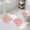 Pink, variant on Pink Gold Bath Mat 3 Piece Bathroom Rug Set, Boho Modern Abstract Minimalist Aesthetic Flower Non Slip Bath Rug Contour Mat and Toilet Lid Cover, Absorbent Shower Mats Soft Bath Rugs and Mats Sets