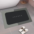 thumbnail image 4 of Alfombra de baño antideslizante de 50 x 80 cm, duradera, resistente al agua Rectángulo gris, 4 of 8