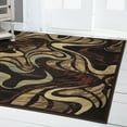 thumbnail image 2 of Home Dynamix Catalina Picasso Contemporary Artistic Swirl Area Rug, Black/Brown, 19.6"x31.5", 2 of 5