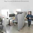 thumbnail image 6 of VIVO Gray 72 x 66 inch Privacy Panel Office Partition, Cubicle Room Divider, 6 of 8