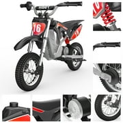 Hiboy DK1 36V Electric Dirt Bike,300W Electric Motorcycle - Up to 15.5MPH & 13.7 Miles Long-Range,3-Speed Modes Motorcycle Red