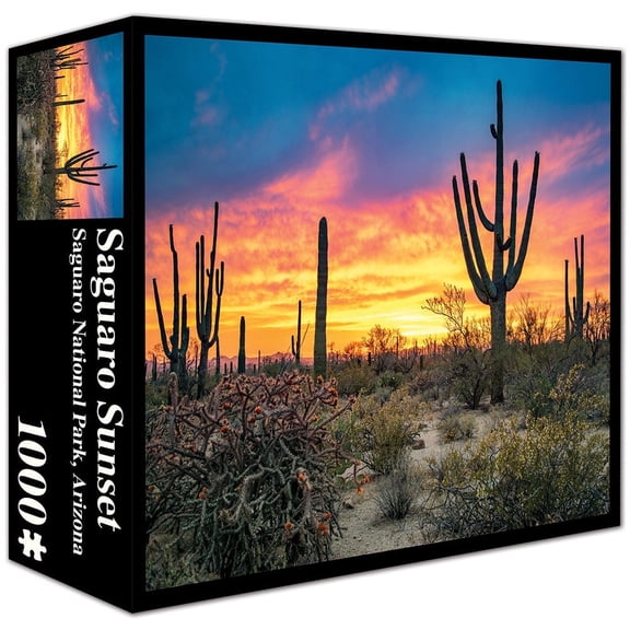 Saguaro Sunset, 1000 Piece Puzzle by Pigment & Hue