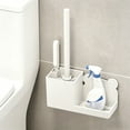 thumbnail image 2 of YFTDEF Wall-Mounted Toilet Brush Holder, Integrated Cleaning Tool Storage, Space-Saving Design for Small Bathrooms, Ideal for Homeowners, 2 of 7