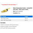 thumbnail image 2 of Water Temperature Sender - Compatible with 2000 - 2005 Toyota Tundra 2001 2002 2003 2004, 2 of 2