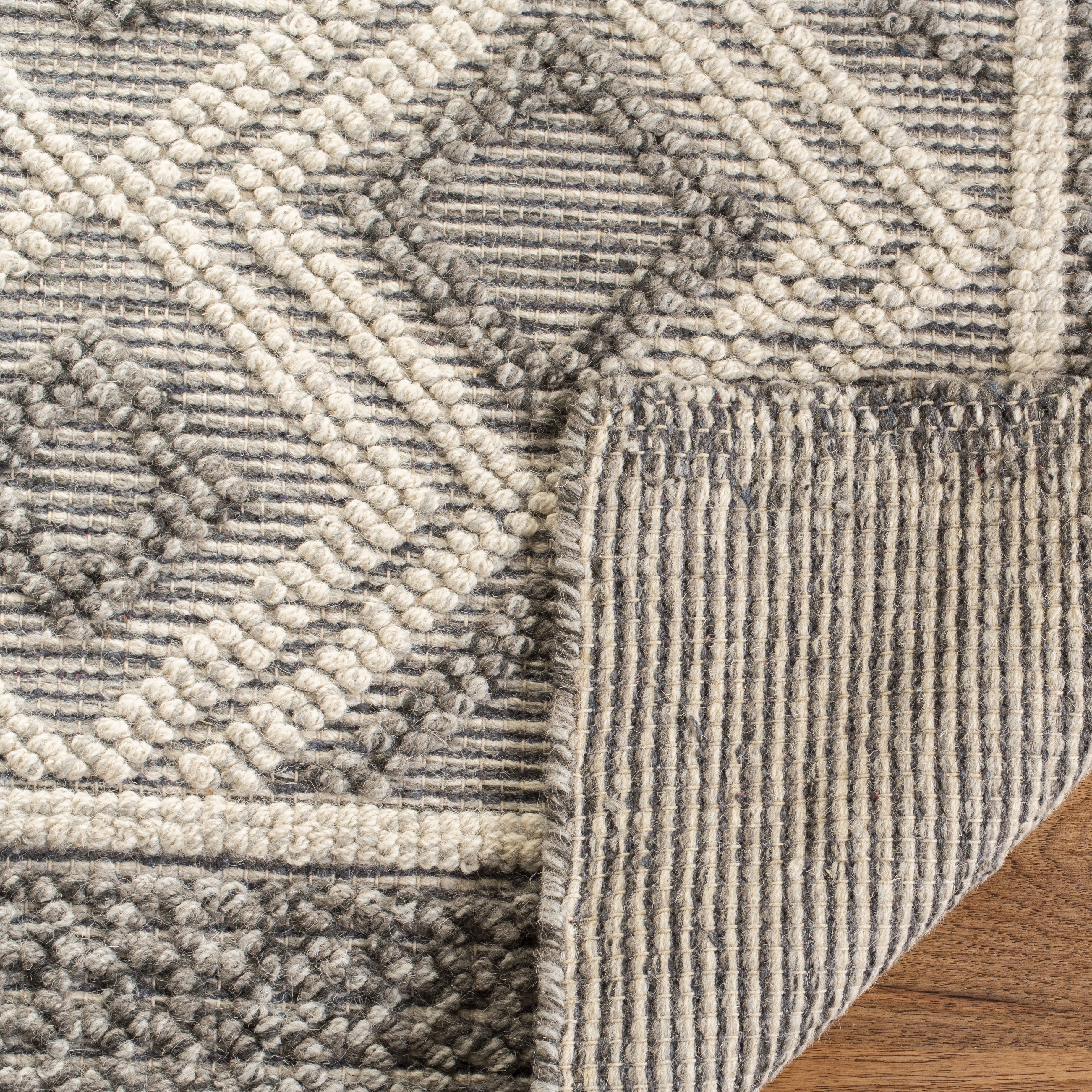SAFAVIEH Vermont Hyde Geometric Runner Rug, Grey/Ivory, 2'3" x 14'