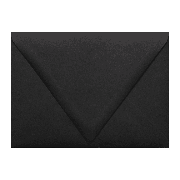 LUXPaper A7 Contour Flap Invitation Envelopes, 5 1/4 x 7 1/4, Midnight Black, 80lb, 50 Pack