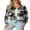 07-Gray BlaPJk Pane, variant on Women's Cropping Jacket Casual Button Shacket Plaid Long Sleeve Blouses Top with Pocket White BlaPJk Pane M