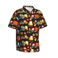 thumbnail image 2 of Easygdp Construction Truck Men's Hawaiian Shirts Print Lapel Short Sleeve for Beach, vacation, party, casual occasions - Large, 2 of 9