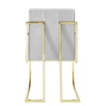 thumbnail image 4 of Posh Living Evan 19" PU Leather Dining Chair in White/Gold (Set of 2), 4 of 7