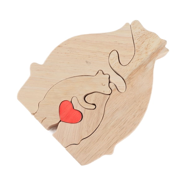 Rompecabezas De Madera Del Arte, Rompecabezas De La Familia De Los Osos 4 Osos Decorativos Personalizados Lindos Para La Familia