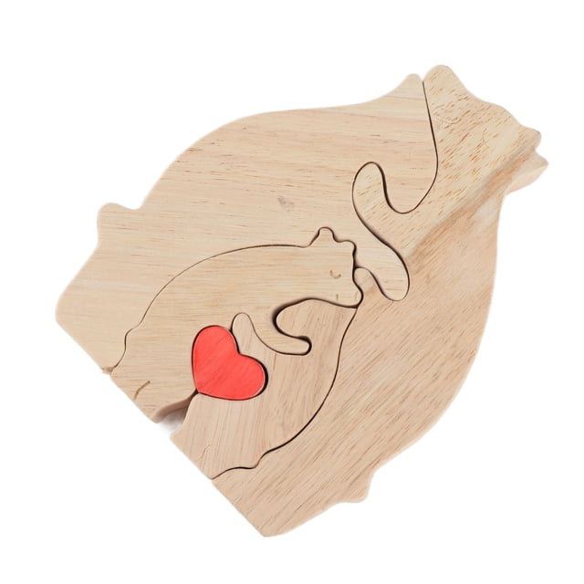 Rompecabezas De Madera Del Arte, Rompecabezas De La Familia De Los Osos 4 Osos Decorativos Personalizados Lindos Para La Familia