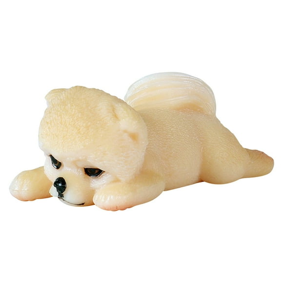 onlyliua para Interior/Exterior Simulación Colorida de Perro Pomerania y Pequeños Animales, Modelos de Traje, Adornos.