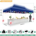 thumbnail image 5 of COBIZI 10x20 Heavy Duty Pop up Canopy with Mosquito Net,Instant Outdoor Shelter Large Canopy Tent for Outside,Gazebo with Mesh Sidewalls for Party,Backyard,Camping,Dark Blue, 5 of 10