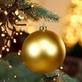 thumbnail image 2 of Beautynvta Christmas Ball Ornament, 4.72'' Matte Christmas Tree Ornaments Decorations Hanging Balls, Shatterproof Plastic Hanging Pendants for Xmas Tree Holiday Party Decor, Gold, 2 of 5